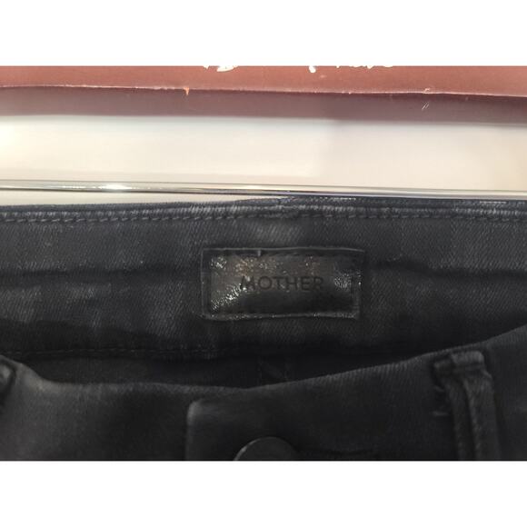 Mother Black Guilty As Sin Women's Looker Ankle Fray Jeans US 25 - Picture 6 of 9